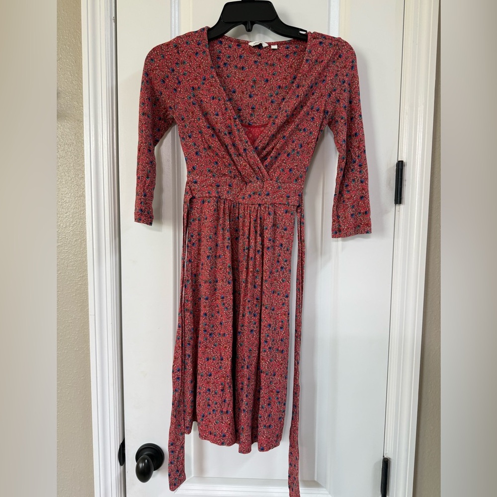Fat face size 6 dress tie back floral print